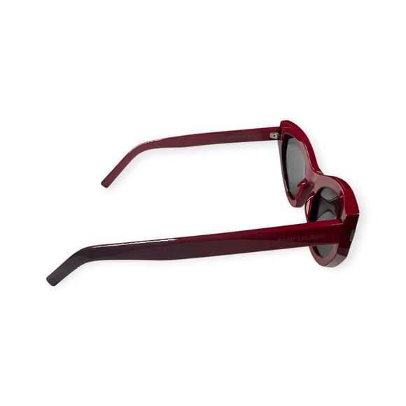 Saint Laurent Grace Cateye Sunglasses SL 215 001 Burgundy Rare VTG main image 5